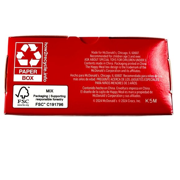 McDonalds Happy Meal Red Character Mini Crocs Toy Keychain 5 Unopened - Picture 4 of 6